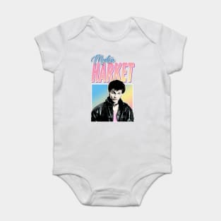 Vintage Styled 80s Morten Harket Aesthetic Design Baby Bodysuit